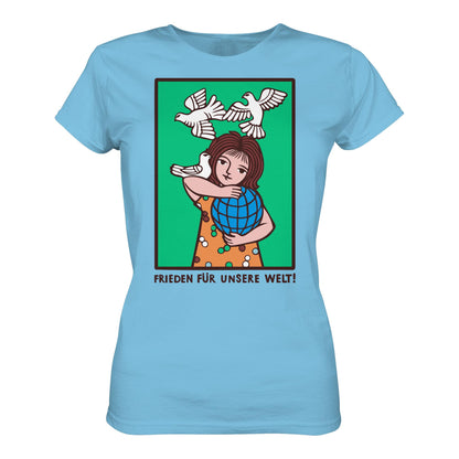 DDR Ostalgie Shirt Mädels • FRIEDEN FÜR UNSERE WELT! (DDR-ORIGINAL-PLAKAT)