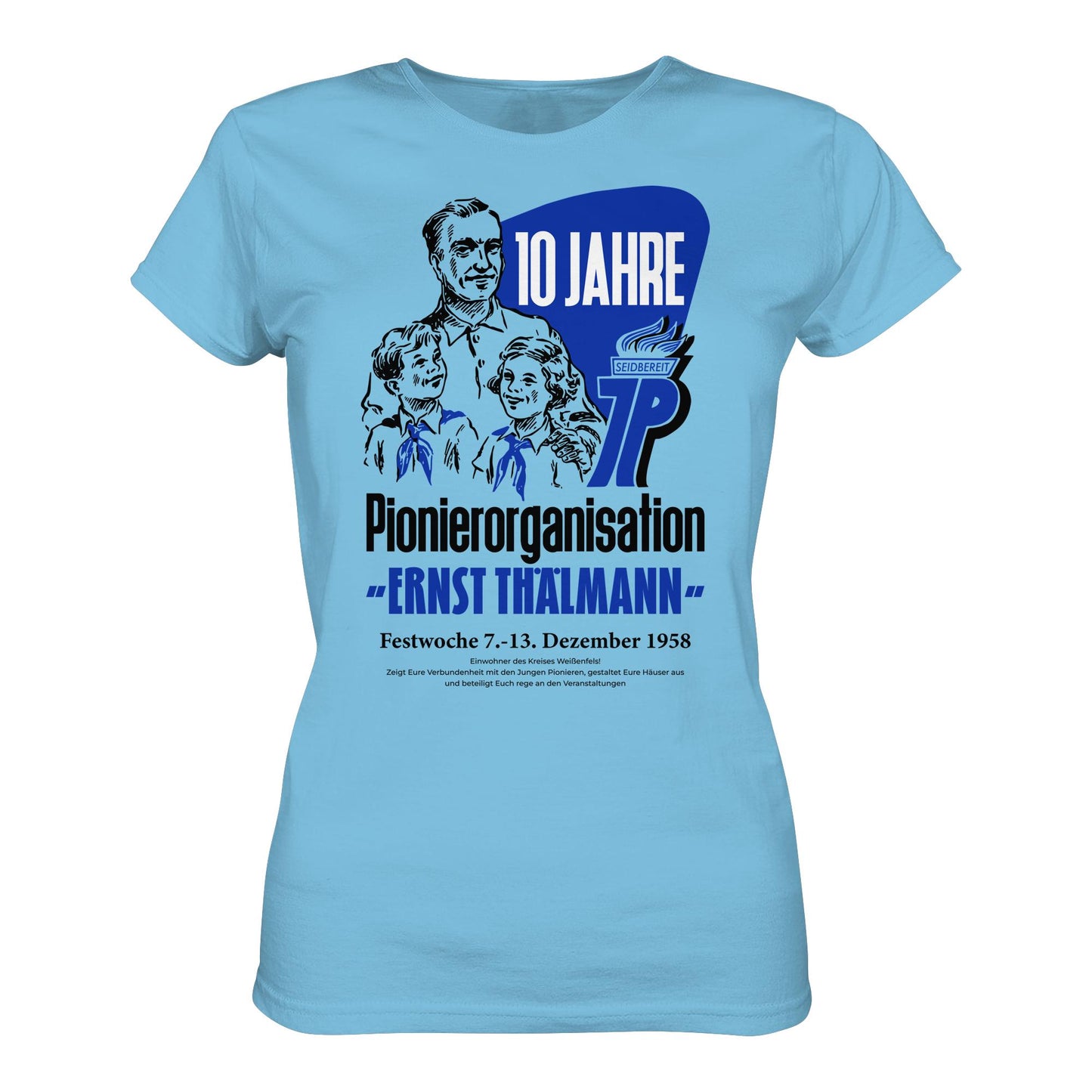 DDR Ostalgie Shirt Mädels • 10 JAHRE PIONIERORGANISATION 1958 - ORIGINAL ILLUSTRATION