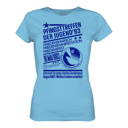 DDR Ostalgie Shirt Mädels • PFINGSTTREFFEN 1983 - GEGEN NATO-WAFFEN - ORIGINAL ILLUSTRATION