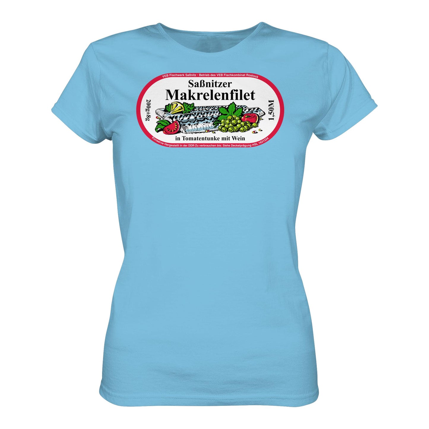 DDR Ostalgie Shirt Mädels • SASSNITZER MAKRELENFILET - VEB FISCHWERK
