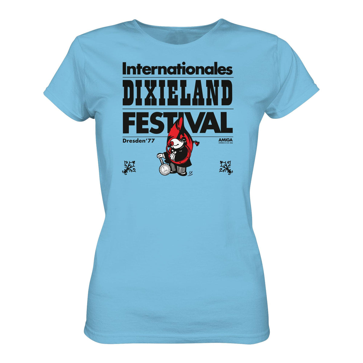 DDR Ostalgie Shirt Mädels • INTERNATIONALES DIXIELAND FESTIVAL DRESDEN 1977