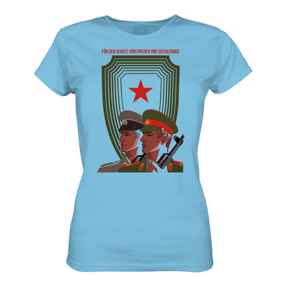 DDR Ostalgie Shirt Mädels • NVA UND CA - FÜR DEN SCHUTZ VON FRIEDEN
