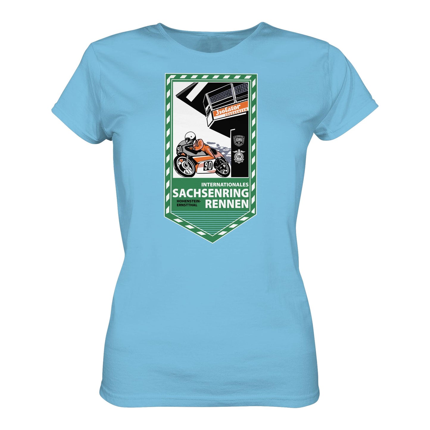 DDR Ostalgie Shirt Mädels • SACHSENRING-RENNEN ZWICKAU 1990 (ORIGINAL-WIMPEL)