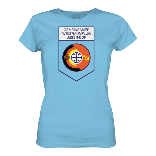 DDR Ostalgie Shirt Mädels • GEMEINSAMER WELTRAUMFLUG UDSSR-DDR (ORIGINAL WIMPEL)