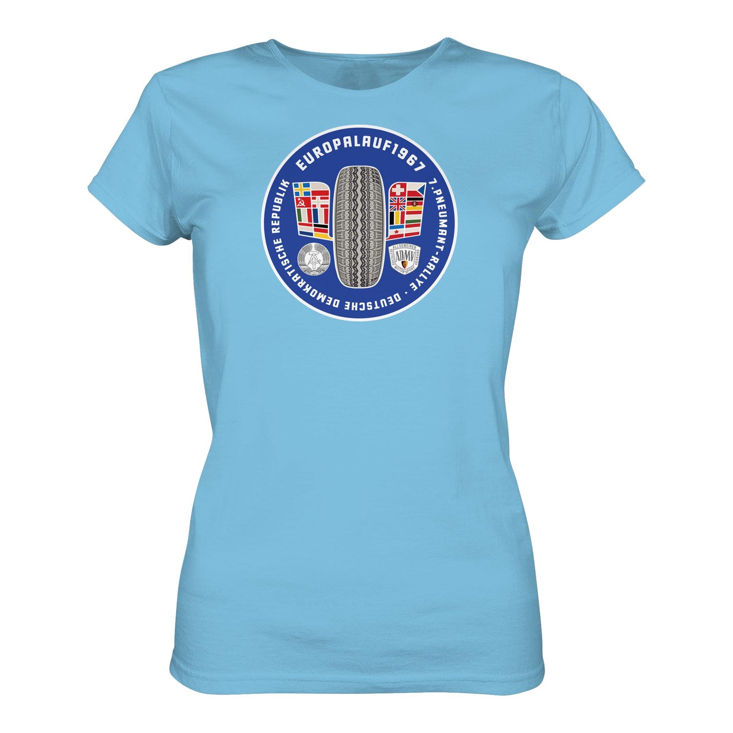 DDR Ostalgie Shirt Mädels • PNEUMANT RALLYE, EUROPALAUF 1967