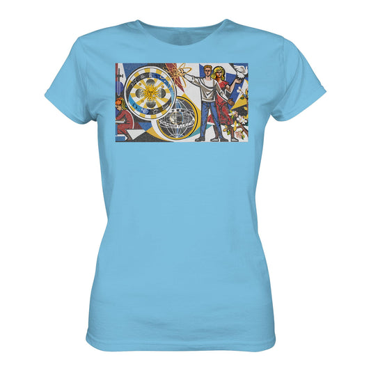 DDR Ostalgie Shirt Mädels • WALTER WOMACKA - JUNGES PAAR MIT FRIEDENSTAUBE (MOSAIK HAUS DES LEHRERS, 1964)