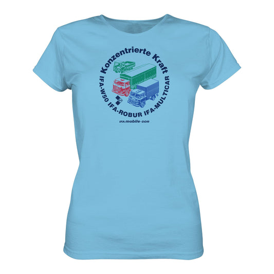 DDR Ostalgie Shirt Mädels • IFA KONZENTRIERTE KRAFT - W50, ROBUR, MULTICAR (ORIGINAL WIMPELMOTIV)
