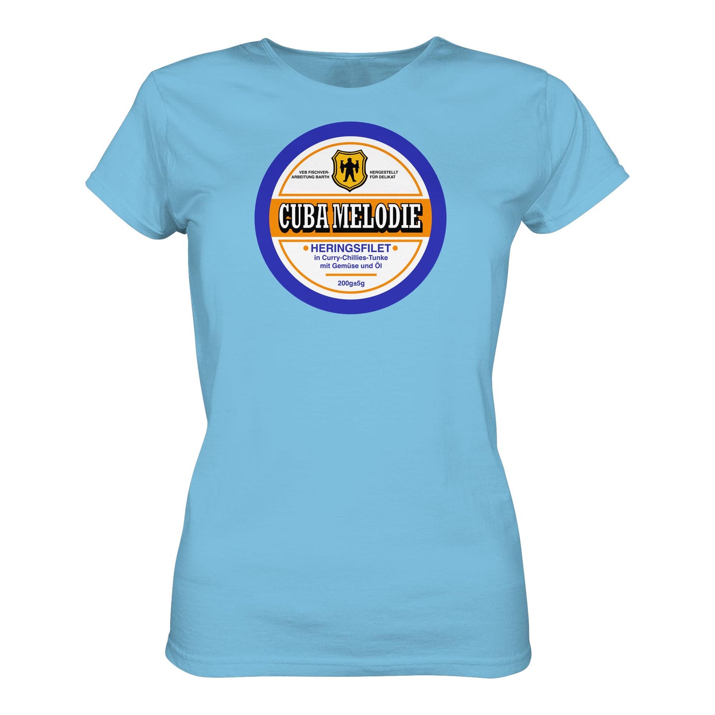 DDR Ostalgie Shirt Mädels • CUBA MELODIE HERINGSFILET - VEB FISCHVERARBEITUNG BARTH
