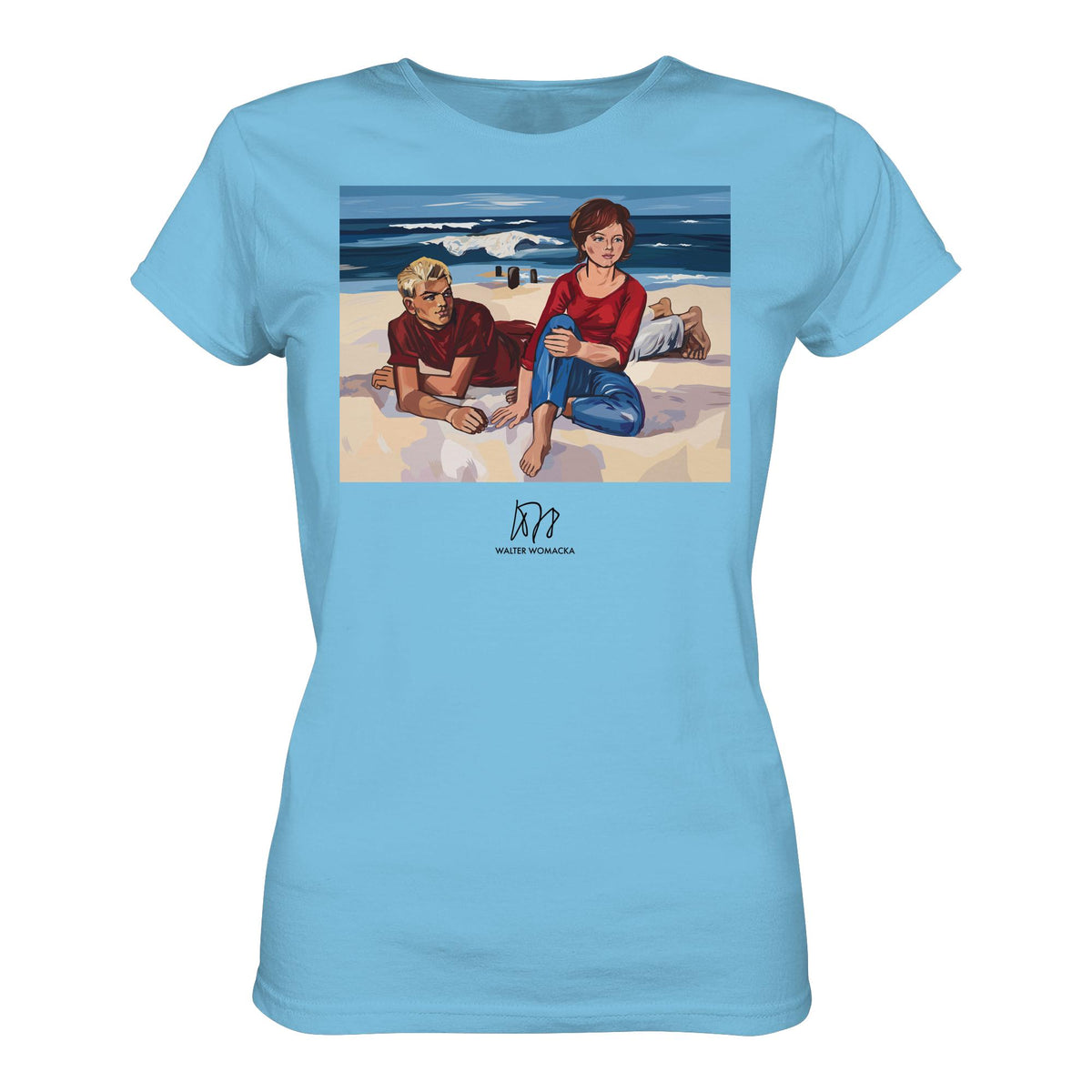 DDR Ostalgie Shirt Mädels • WALTER WOMACKA - AM STRAND (1962)