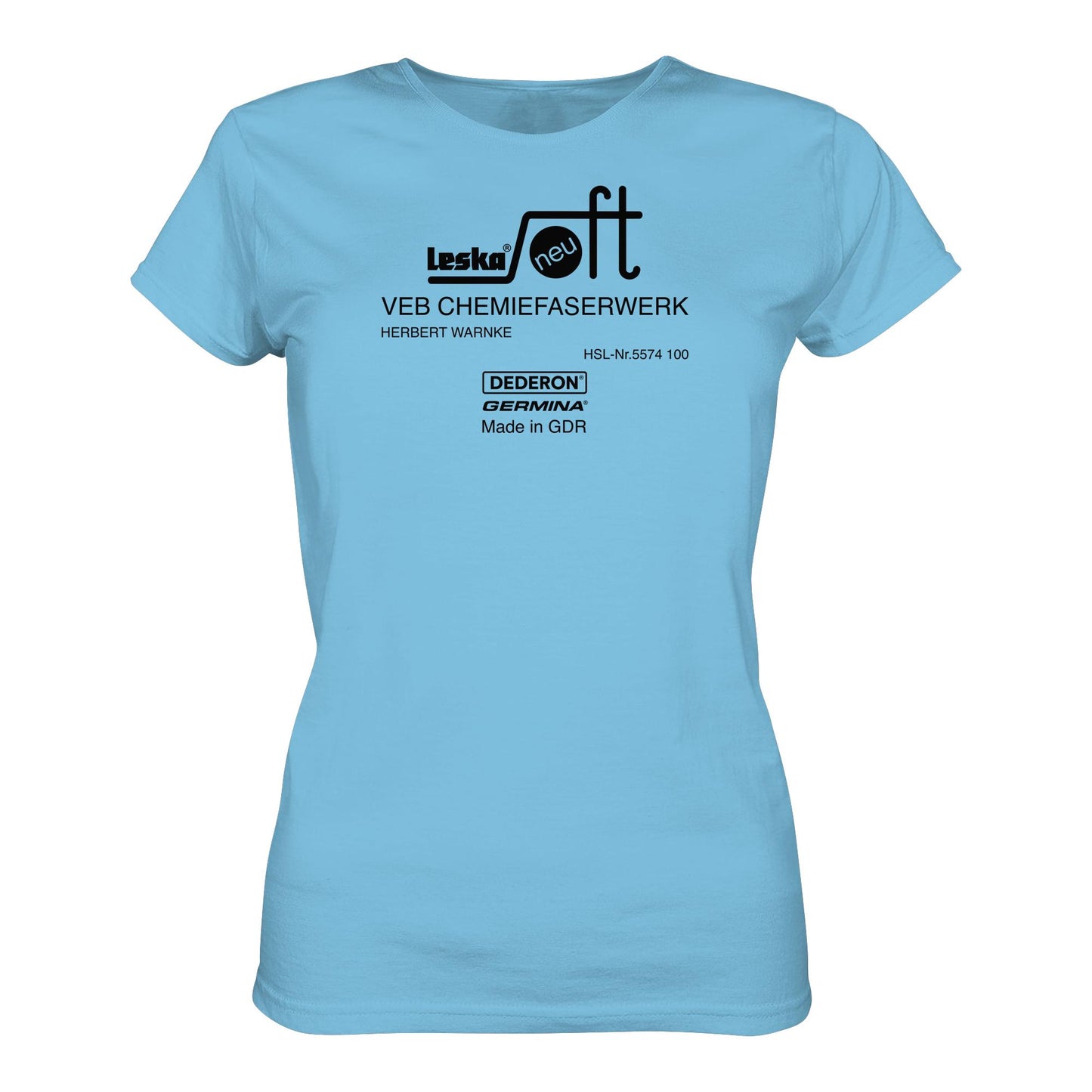 DDR Ostalgie Shirt Mädels • LESKA VEB CHEMIEFASERWERK HERBERT WARNKE - DEDERON, GERMINA