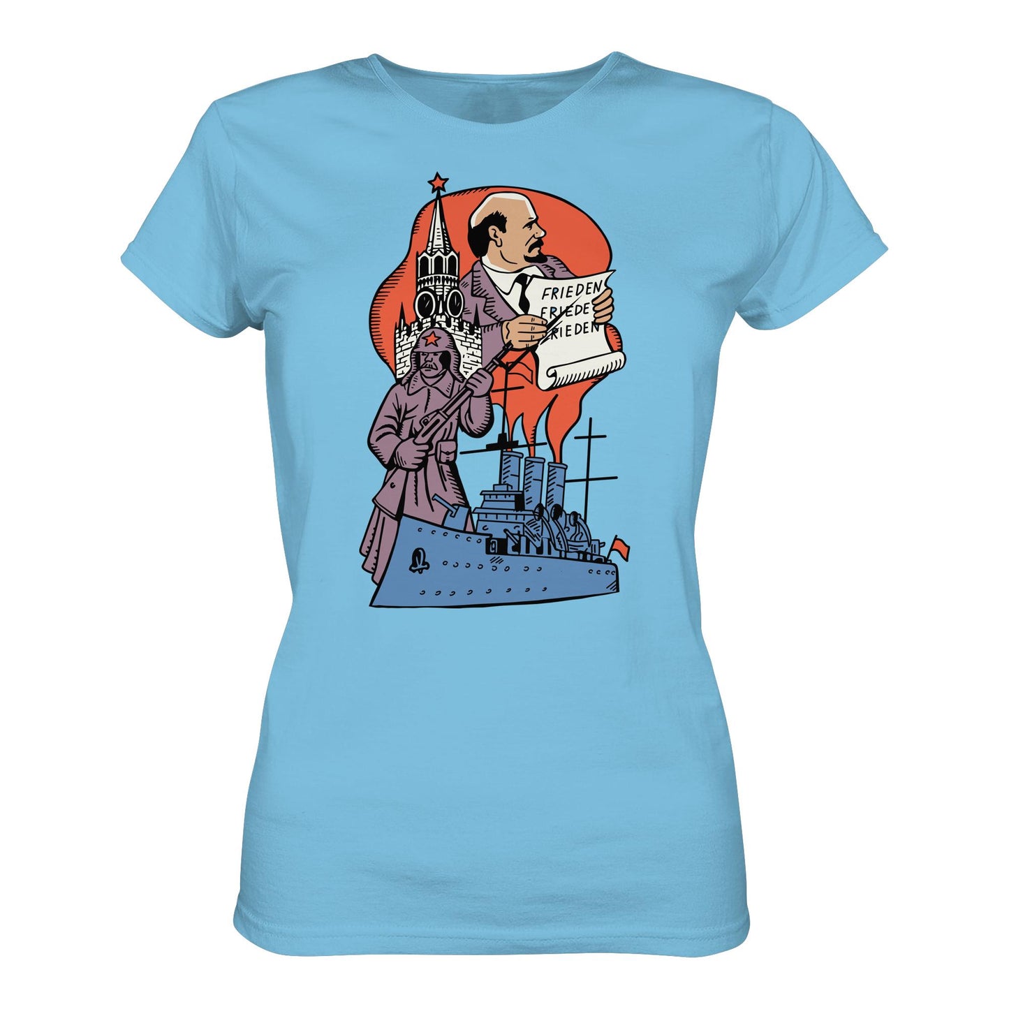 DDR Ostalgie Shirt Mädels • JAHRESTAG OKTOBERREVOLUTION 1917 (ORIGINAL POSTSTEMPEL)