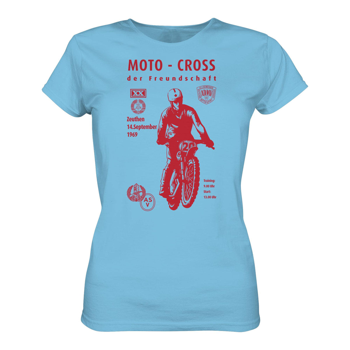 ASV MOTO-CROSS DER FREUNDSCHAFT, ZEUTHEN 1969 • DDR Ostalgie Shirt Mädels