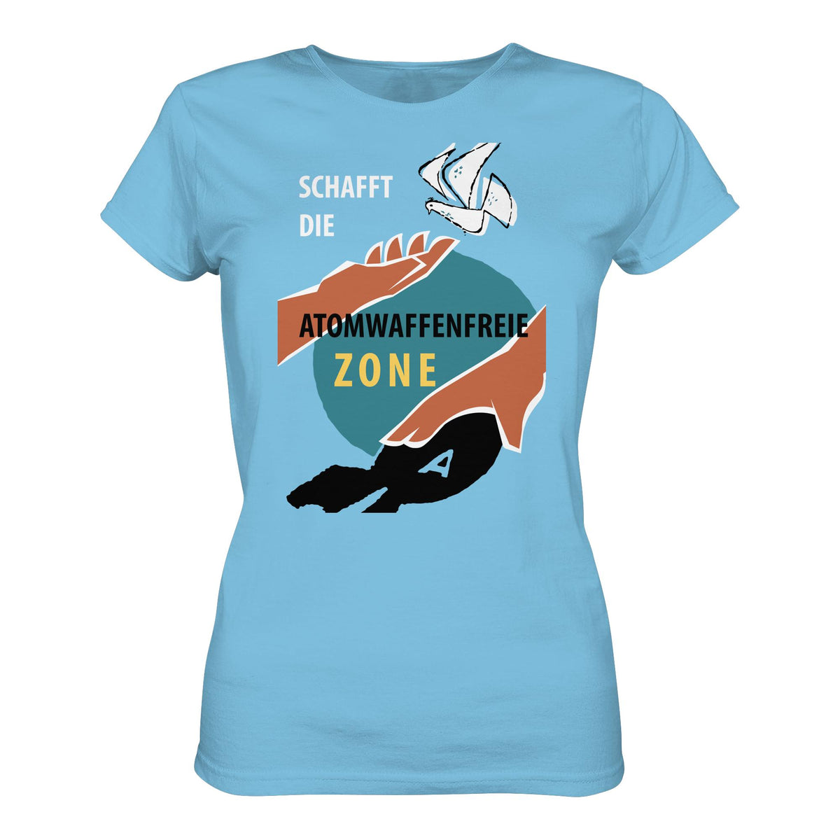 DDR Ostalgie Shirt Mädels • SCHAFFT DIE ATOMWAFFENFREIE ZONE (ORIGINAL-PLAKAT)