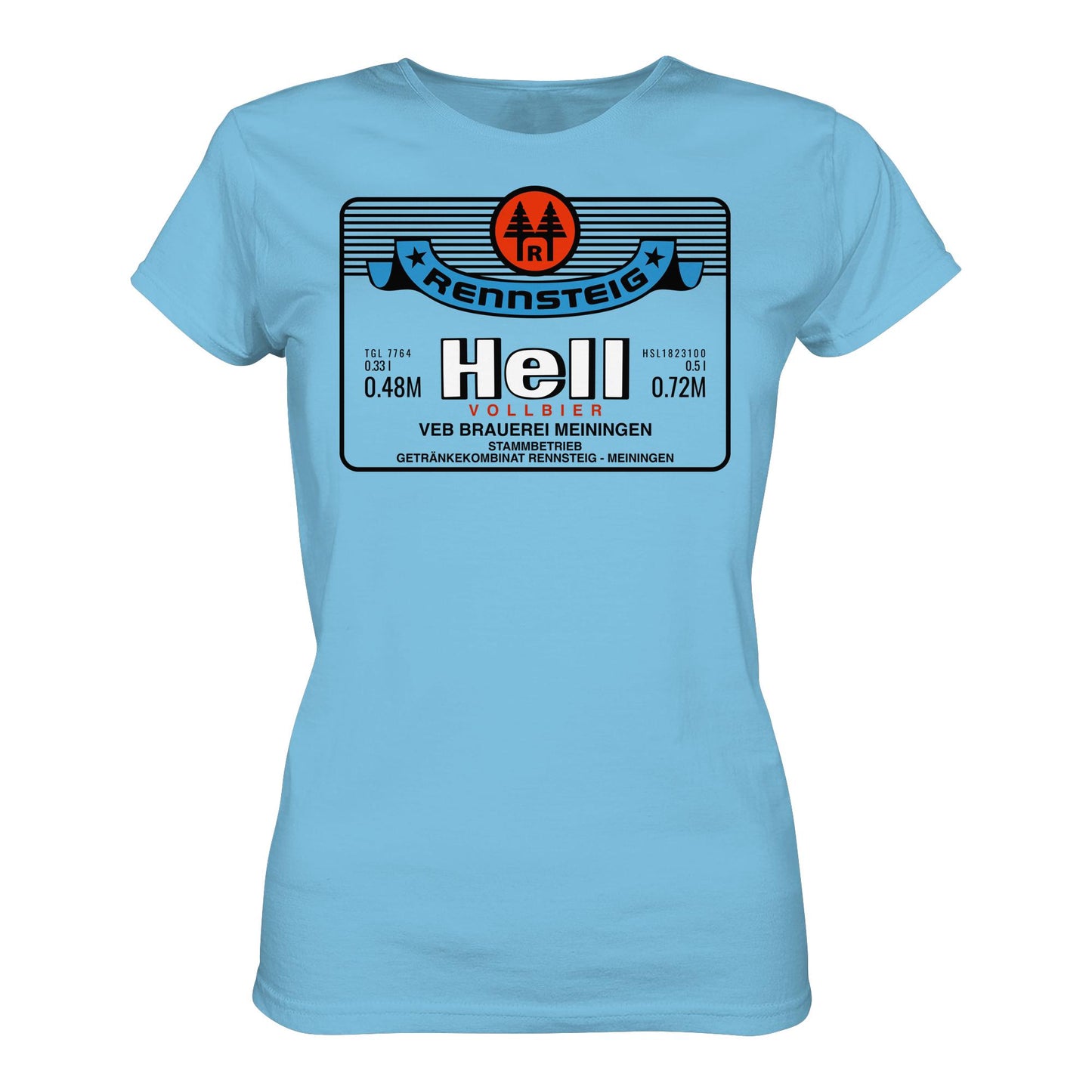 DDR Ostalgie Shirt Mädels • RENNSTEIG HELL - VEB BRAUEREI MEININGEN