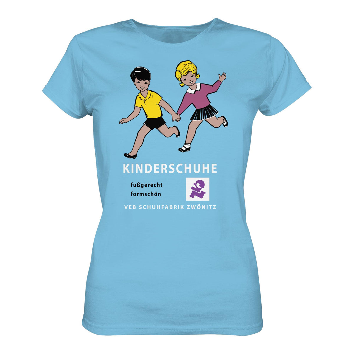 DDR Ostalgie Shirt Mädels • KINDERSCHUHE VEB SCHUHFABRIK ZWÖNITZ