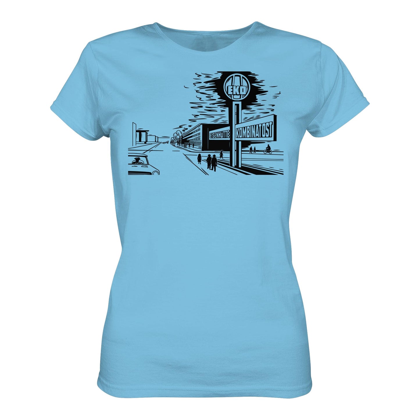 DDR Ostalgie Shirt Mädels • EISENHÜTTENKOMBINAT OST (EKO) - ORIGINAL POSTSTEMPEL