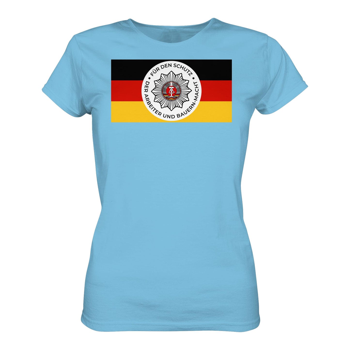 DDR Ostalgie Shirt Mädels • NVA - FÜR DEN SCHUTZ DER ARBEITER- UND BAUERNMACHT (ORIGINAL BANDEROLE)