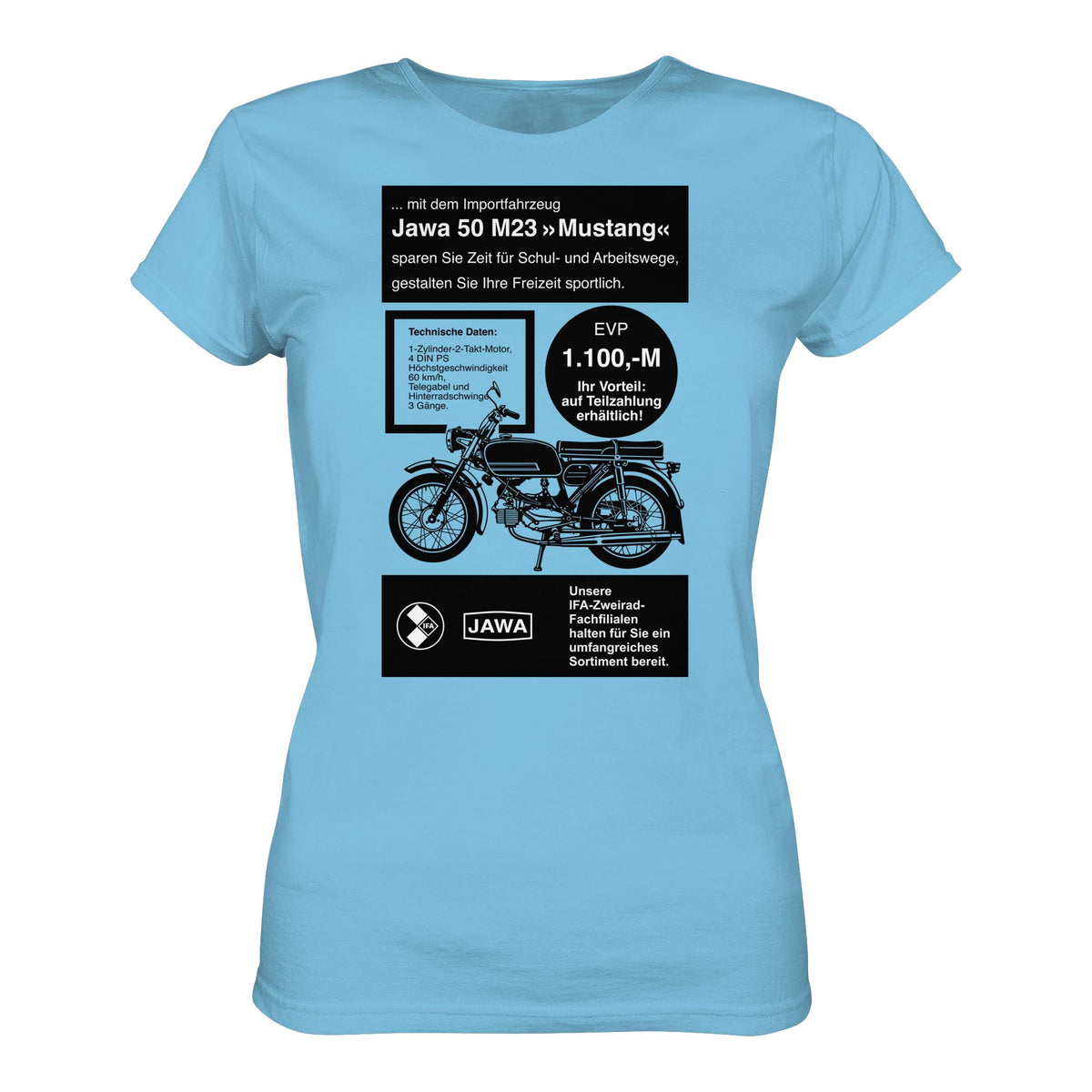 DDR Ostalgie Shirt Mädels • JAWA 50 M23 (ORIGINAL-PLAKAT)
