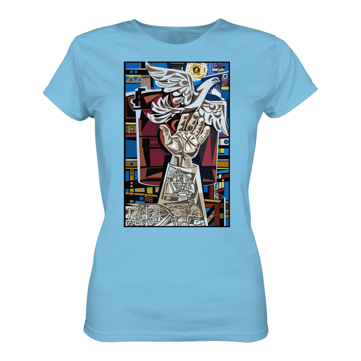 DDR Ostalgie Shirt Mädels • WALTER WOMACKA - MOSAIK MAGISTRALE EISENHÜTTENSTADT (1965)