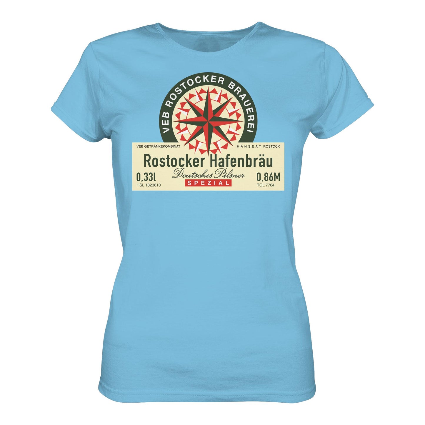 DDR Ostalgie Shirt Mädels • VEB GETRÄNKEKOMBINAT HANSEAT ROSTOCK - HAFENBRÄU