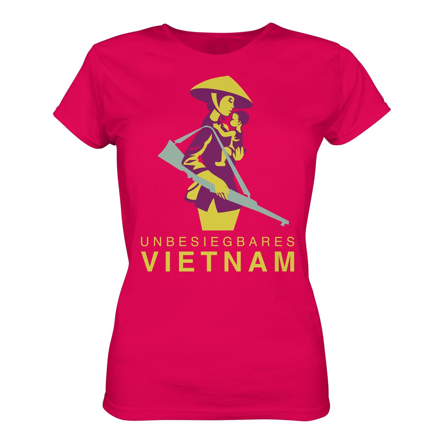 DDR Ostalgie Shirt Mädels • UNBESIEGBARES VIETNAM (DDR-BRIEFMARKE)