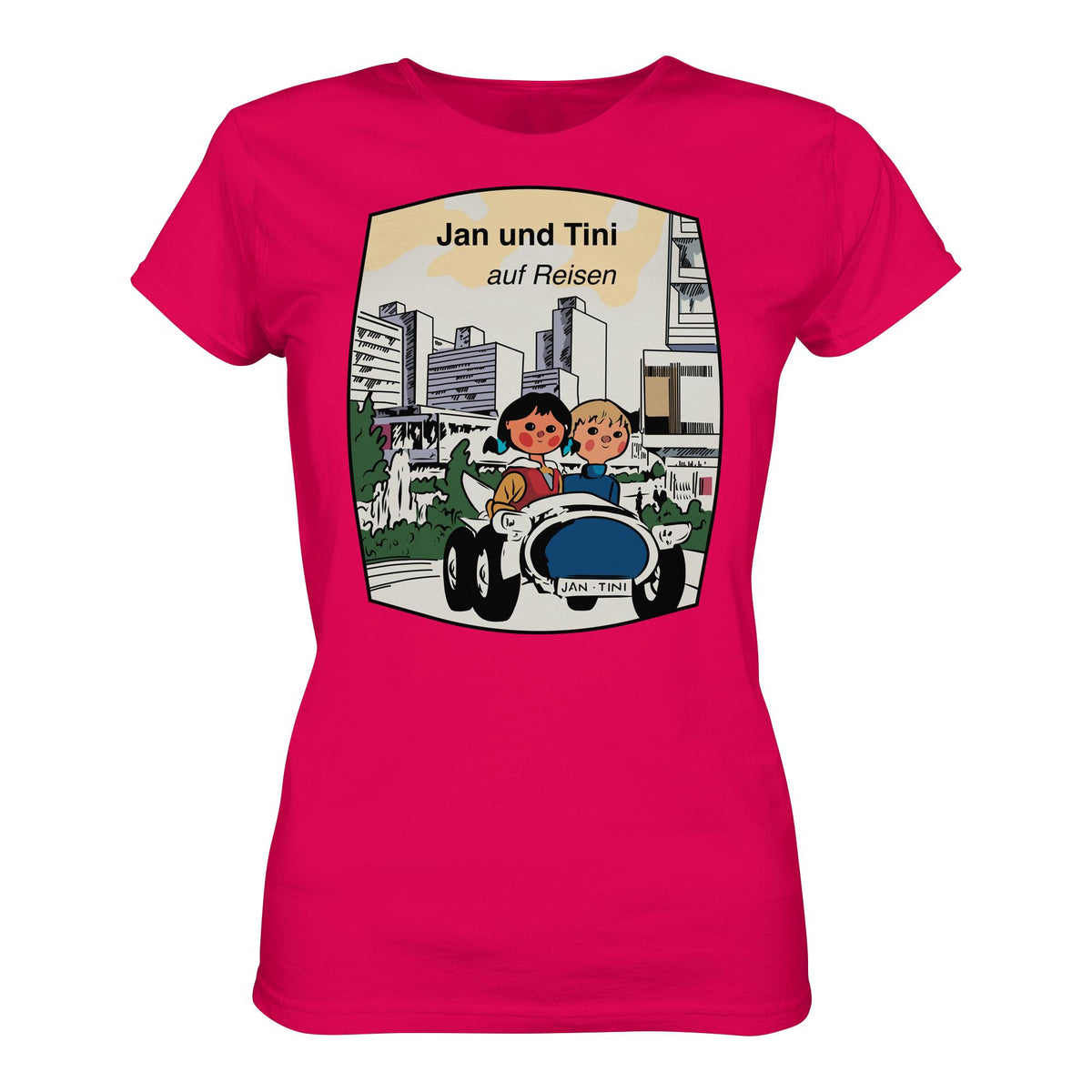 DDR Ostalgie Shirt Mädels • JAN UND TINI AUF REISEN (ORIGINAL QUARTETT)