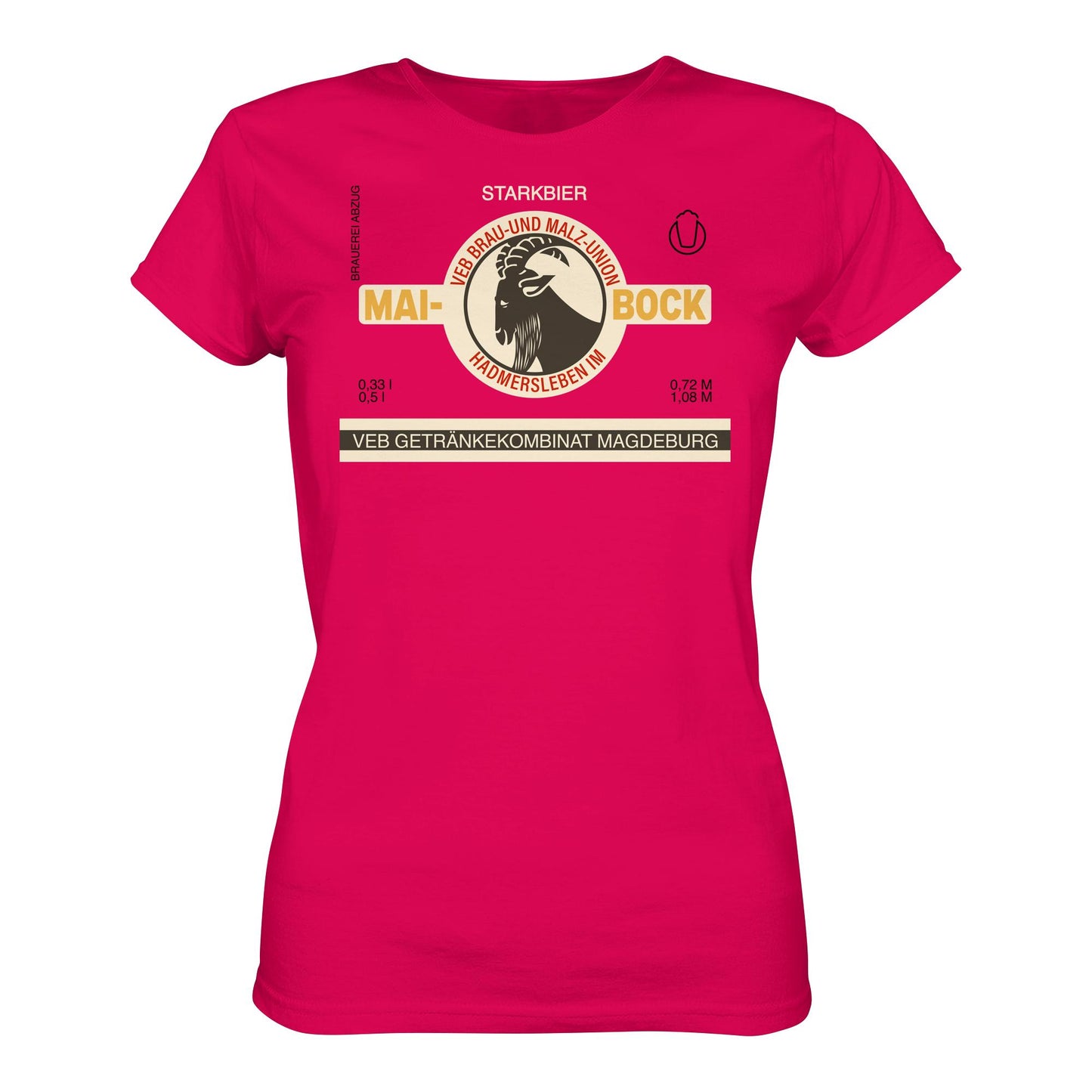 DDR Ostalgie Shirt Mädels • VEB GETRÄNKEKOMBINAT MAGDEBURG - MAIBOCK, VEB BRAU- UND MALZUNION HADMERSLEBEN