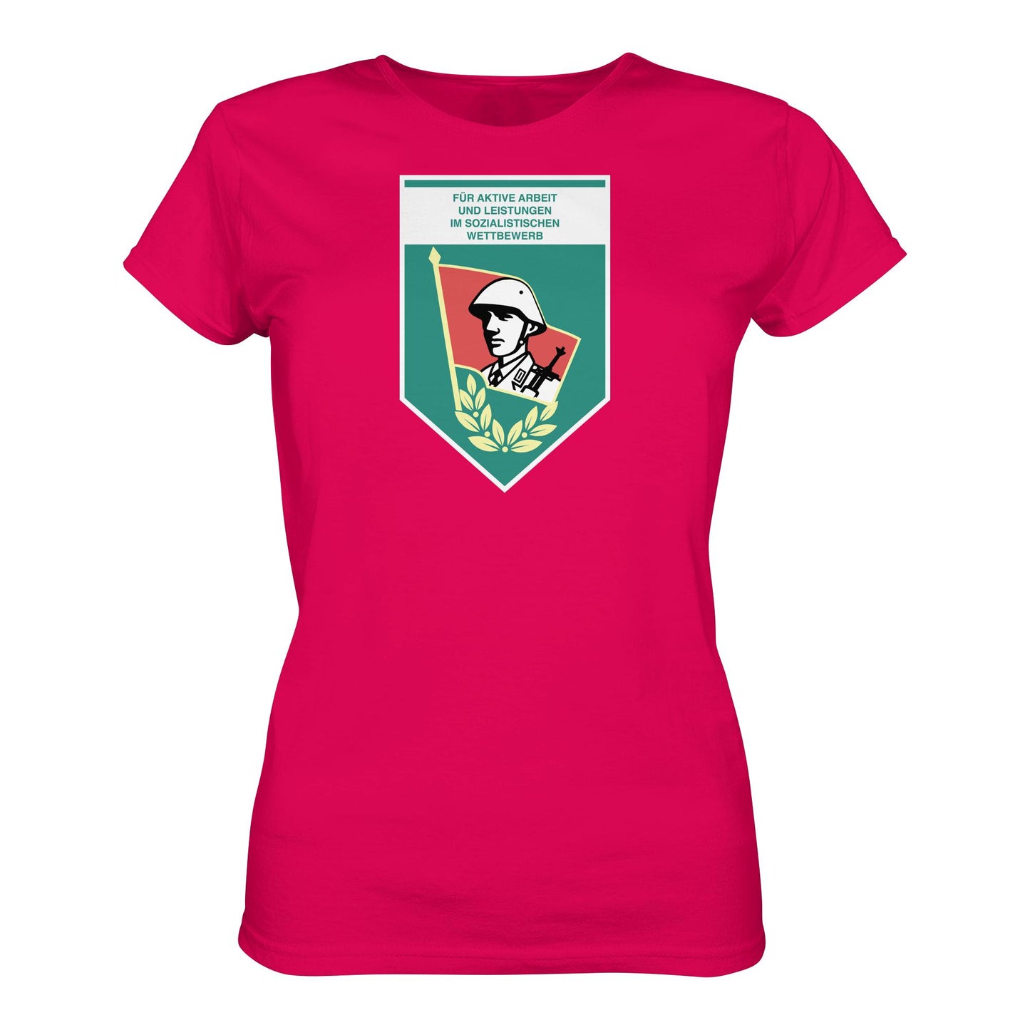 DDR Ostalgie Shirt Mädels • FÜR AKTIVE LEISTUNG UND ARBEIT (ORIGINAL WIMPEL)