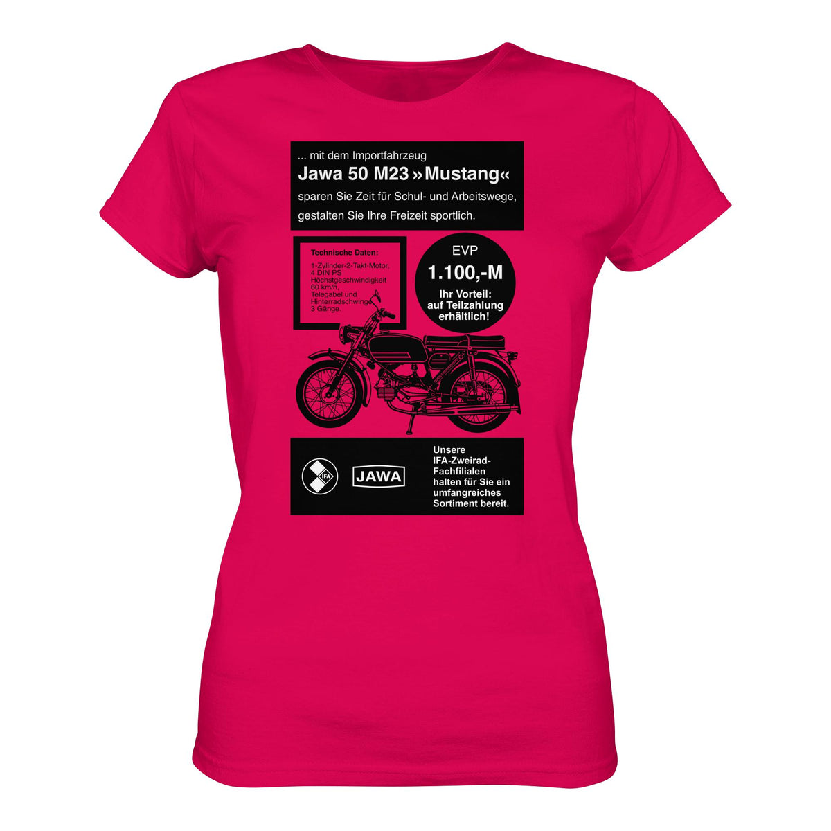 DDR Ostalgie Shirt Mädels • JAWA 50 M23 (ORIGINAL-PLAKAT)