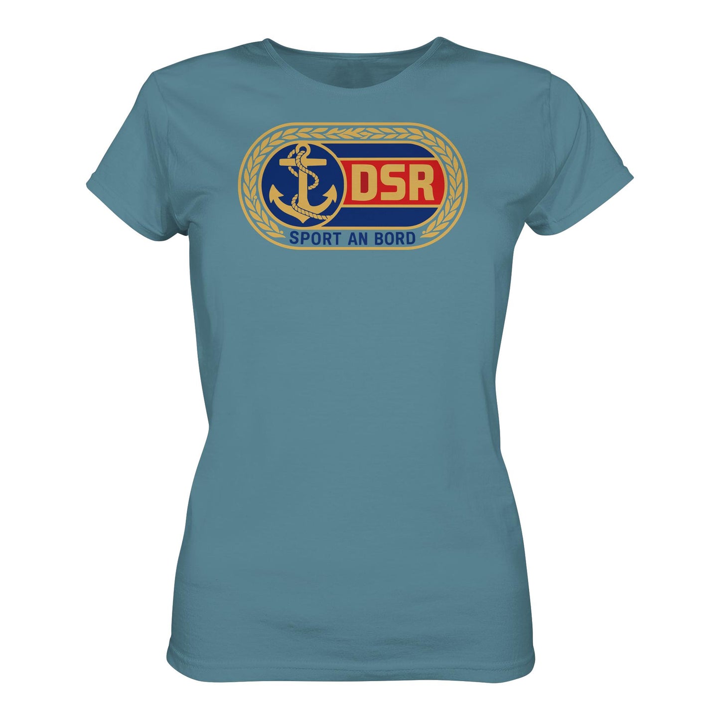 DDR Ostalgie Shirt Mädels • DSR - SPORT AN BORD (ORIGINAL ANSTECKER)