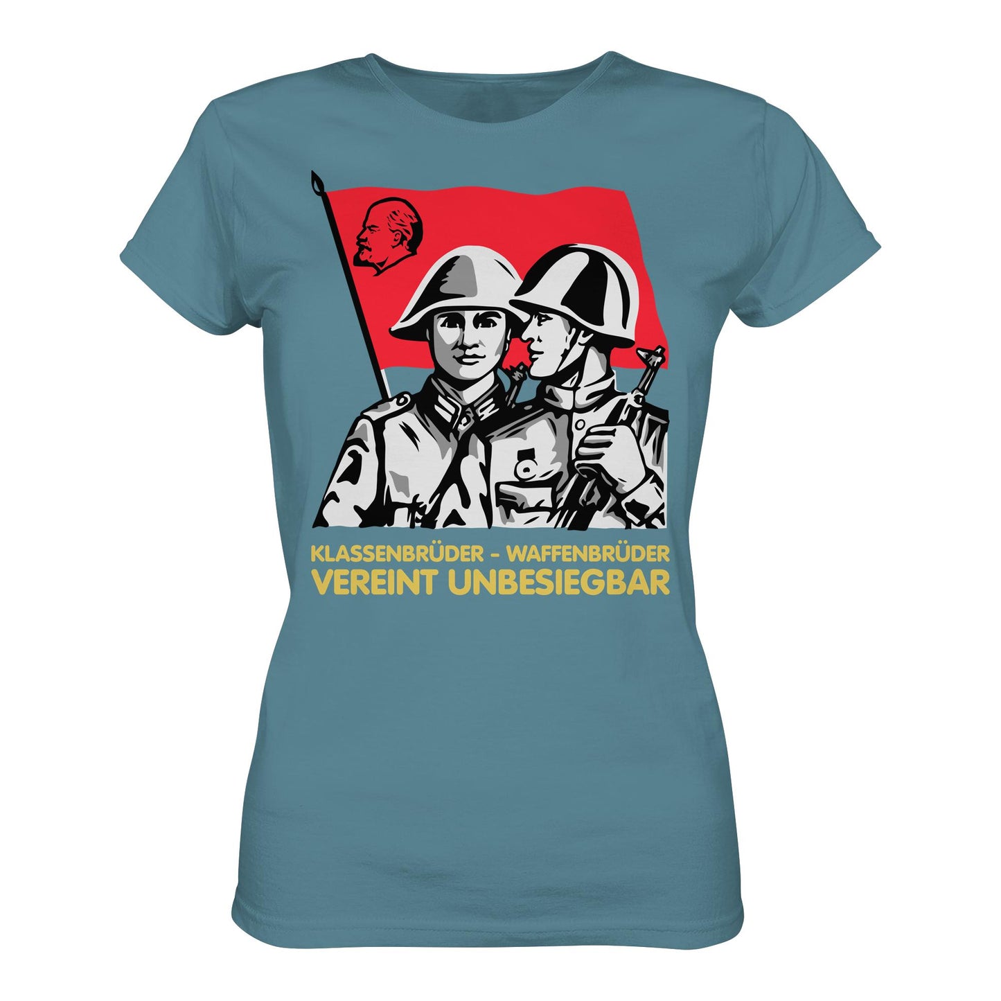 DDR Ostalgie Shirt Mädels • KLASSENBRÜDER WAFFENBRÜDER - VEREINT UNBESIEGBAR (NVA)
