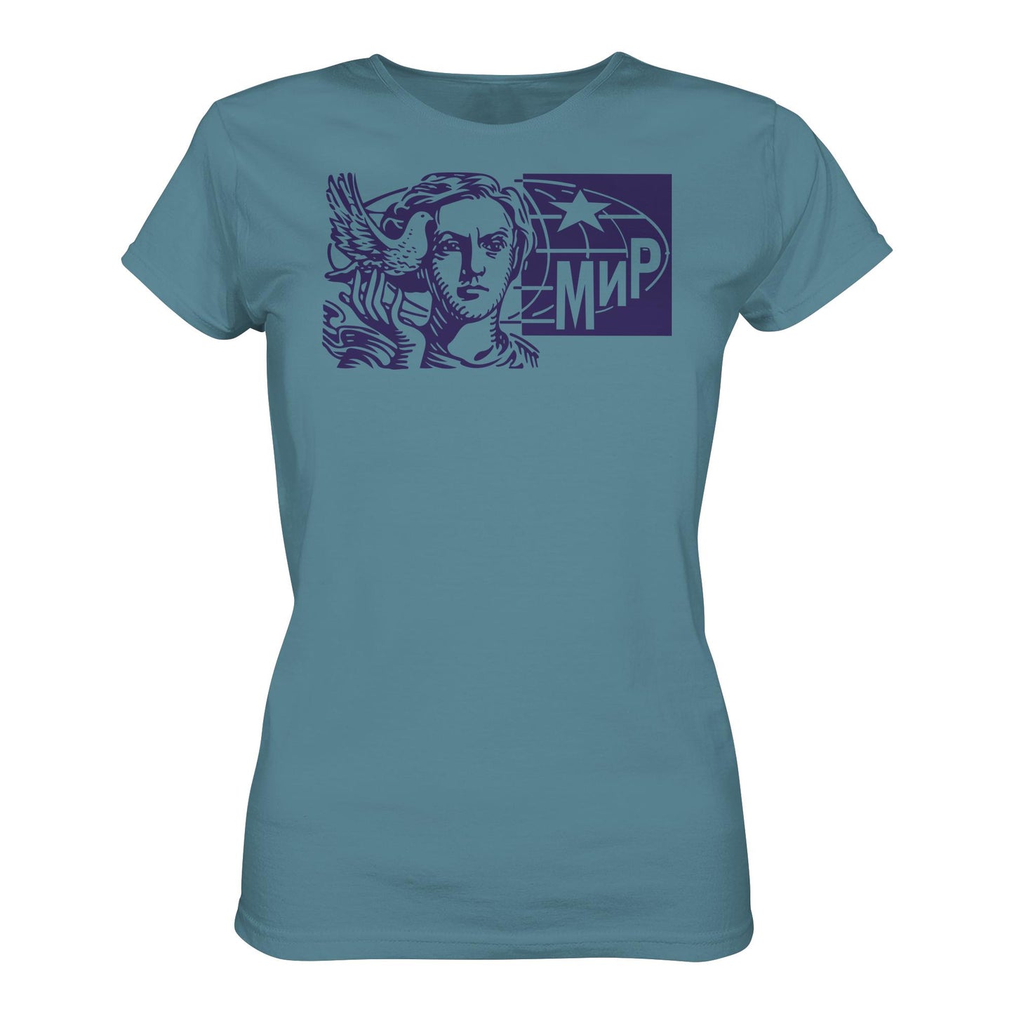 DDR Ostalgie Shirt Mädels • MIR - FRIEDEN (ORIGINAL BRIEFMARKE)