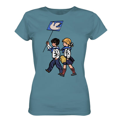 DDR Ostalgie Shirt Mädels • KLEINE WEISSE FRIEDENSTAUBE - ILLUSTRATION UNSERE FIBEL