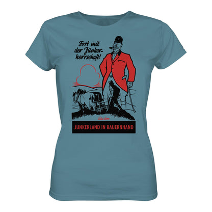 DDR Ostalgie Shirt Mädels • FORT MIT DER JUNKERHERRSCHAFT! - ORIGINALPLAKAT