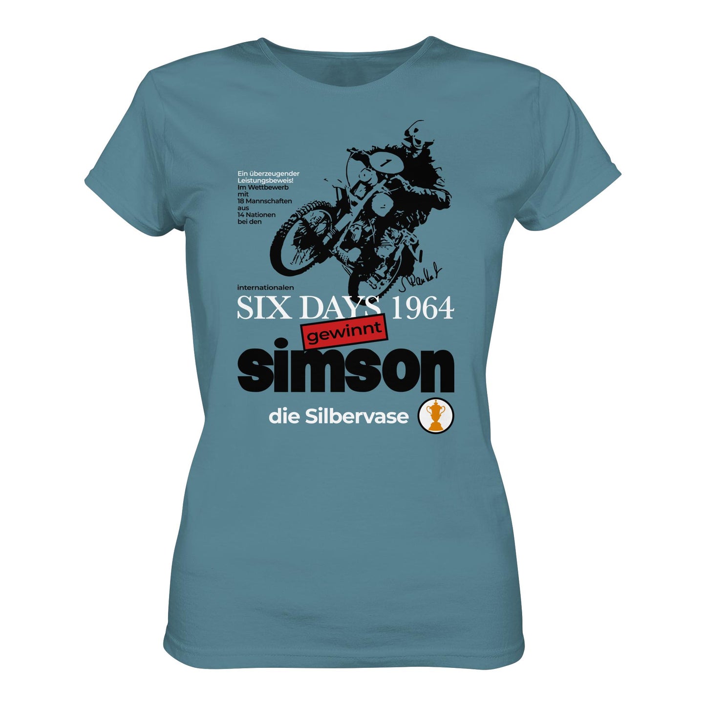 DDR Ostalgie Shirt Mädels • SIMSON GEWINNT SILBERVASE - SIX DAYS 1964