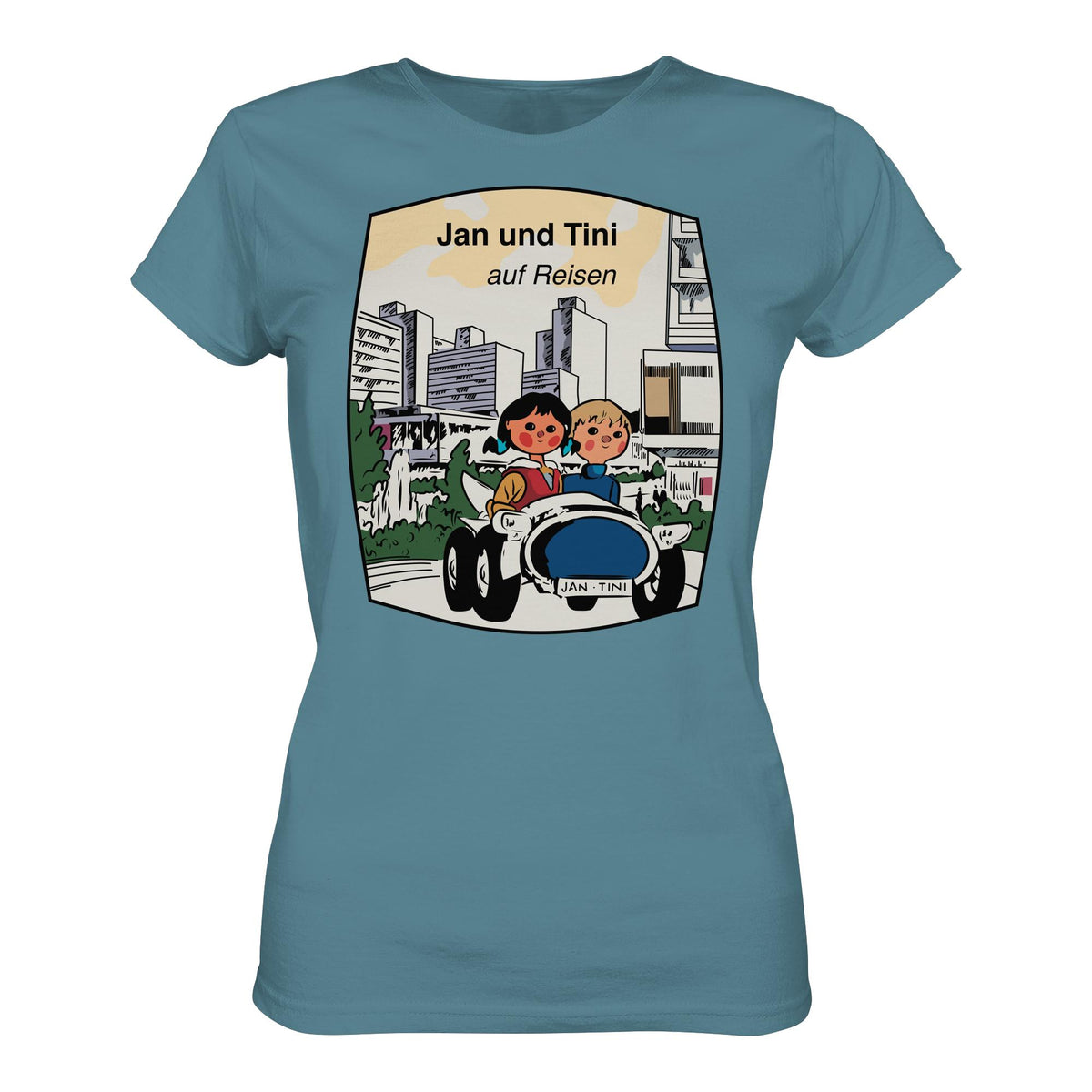 DDR Ostalgie Shirt Mädels • JAN UND TINI AUF REISEN (ORIGINAL QUARTETT)