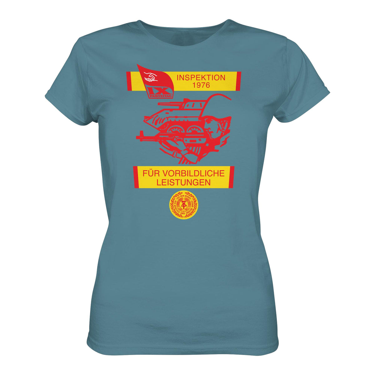 DDR Ostalgie Shirt Mädels • NVA - WIMPEL FÜR VORBILDLICHE LEISTUNGEN 1976