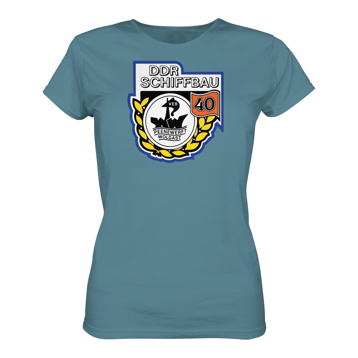 DDR Ostalgie Shirt Mädels • VEB PEENEWERFT WOLGAST, DDR SCHIFFBAU
