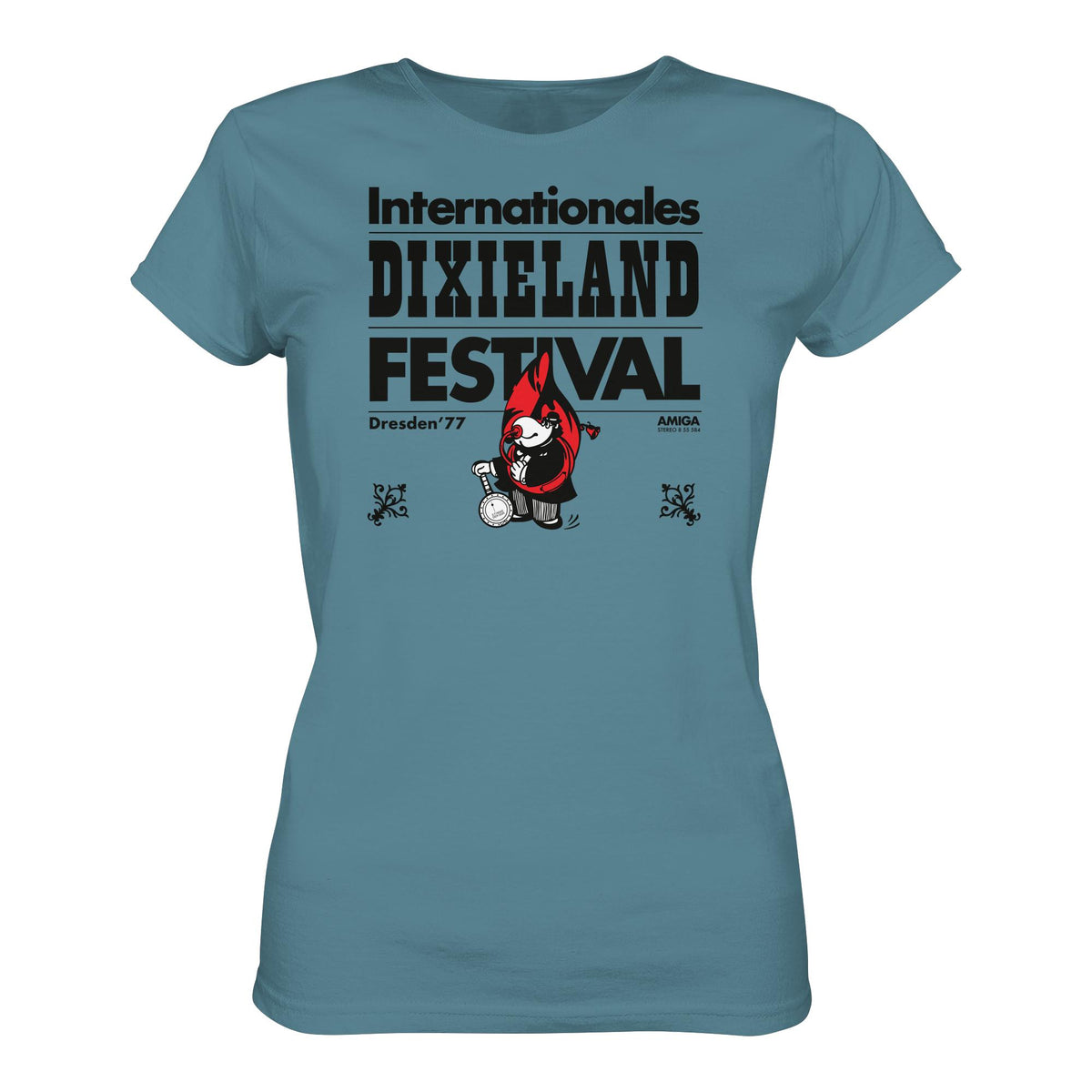 DDR Ostalgie Shirt Mädels • INTERNATIONALES DIXIELAND FESTIVAL DRESDEN 1977