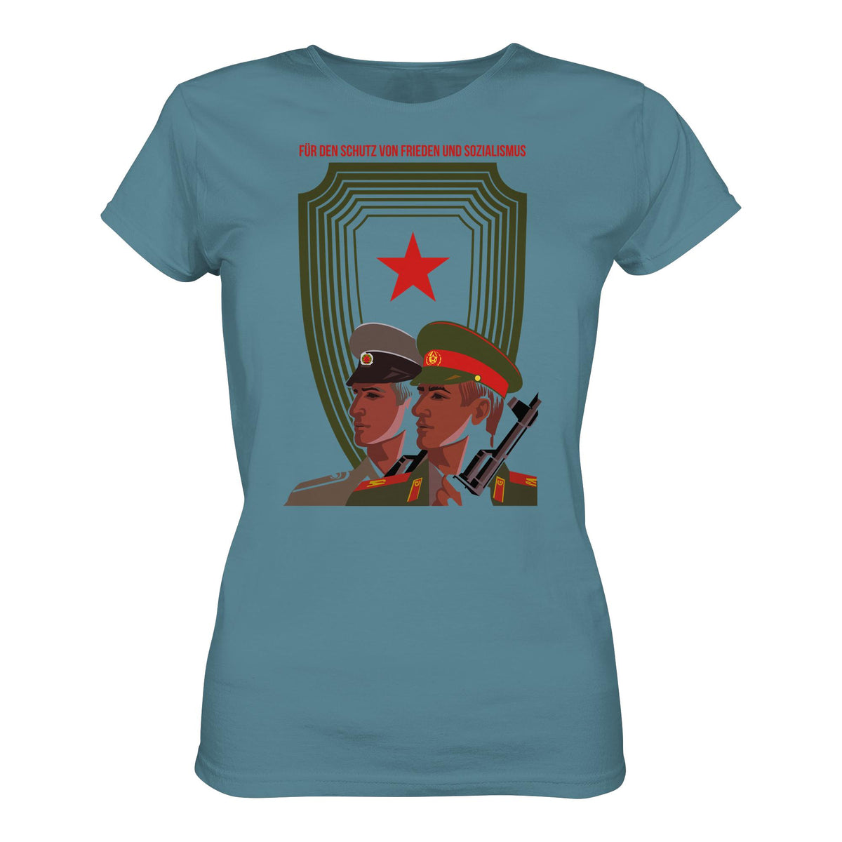 DDR Ostalgie Shirt Mädels • NVA UND CA - FÜR DEN SCHUTZ VON FRIEDEN