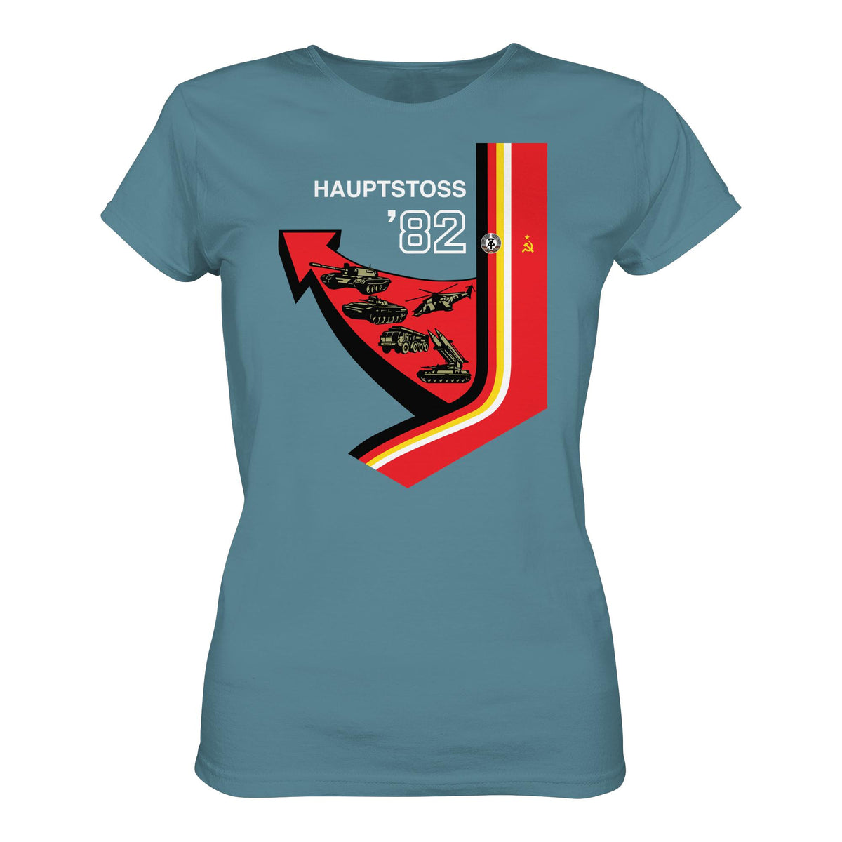 DDR Ostalgie Shirt Mädels • MANÖVER HAUPTSTOSS 1982 (ORIGINAL-PLAKAT)