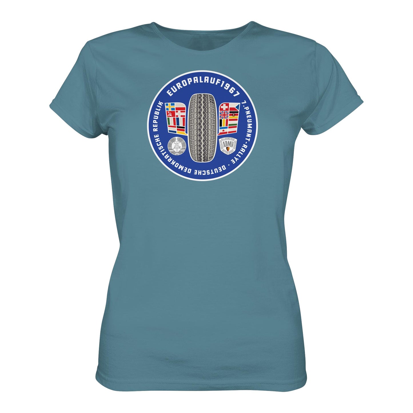 DDR Ostalgie Shirt Mädels • PNEUMANT RALLYE, EUROPALAUF 1967