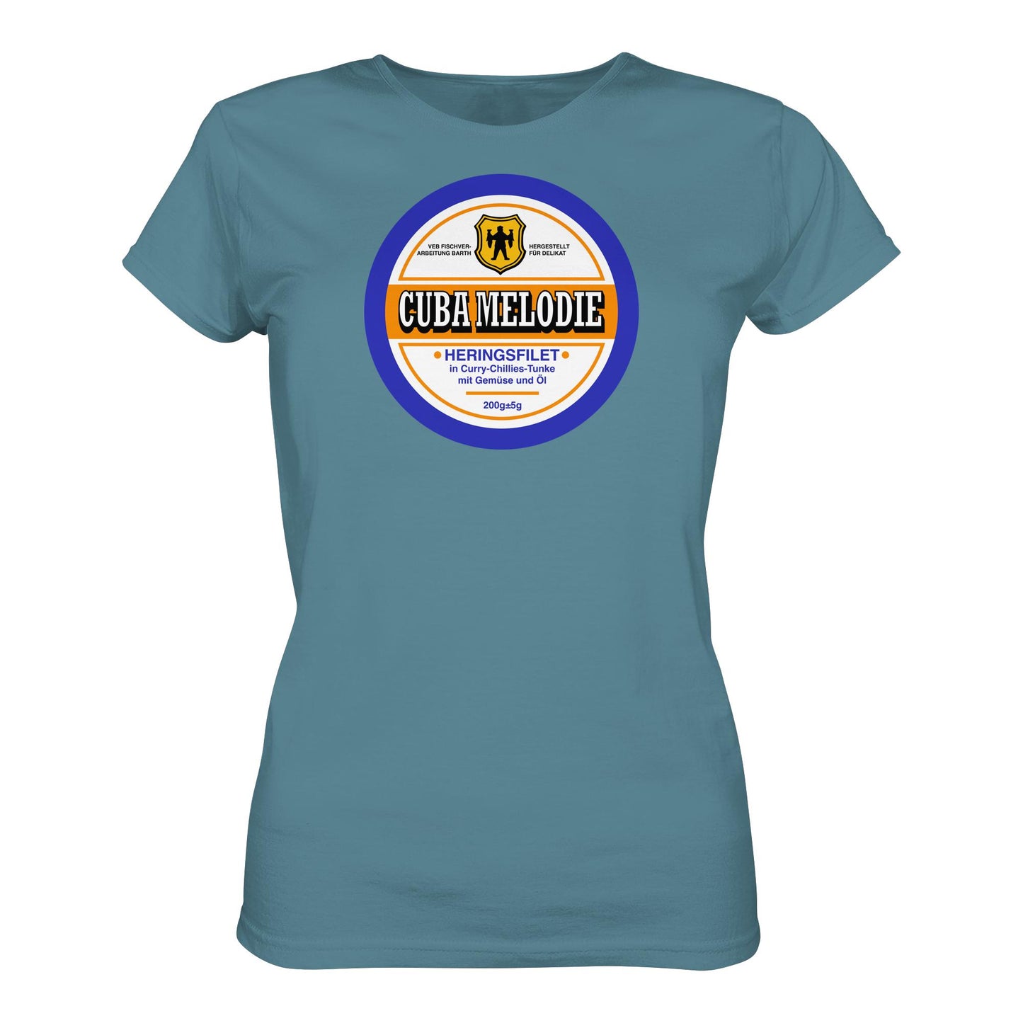 DDR Ostalgie Shirt Mädels • CUBA MELODIE HERINGSFILET - VEB FISCHVERARBEITUNG BARTH