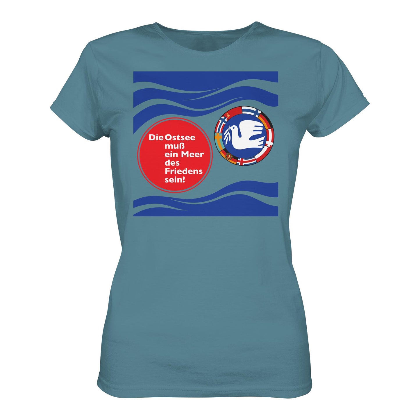 DDR Ostalgie Shirt Mädels • DIE OSTSEE MUSS EIN MEER DES FRIEDENS SEIN (ORIGINAL BANNER)