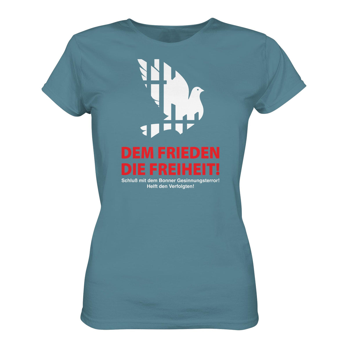 DDR Ostalgie Shirt Mädels • DEM FRIEDEN DIE FREIHEIT! (ORIGINAL-PLAKAT)