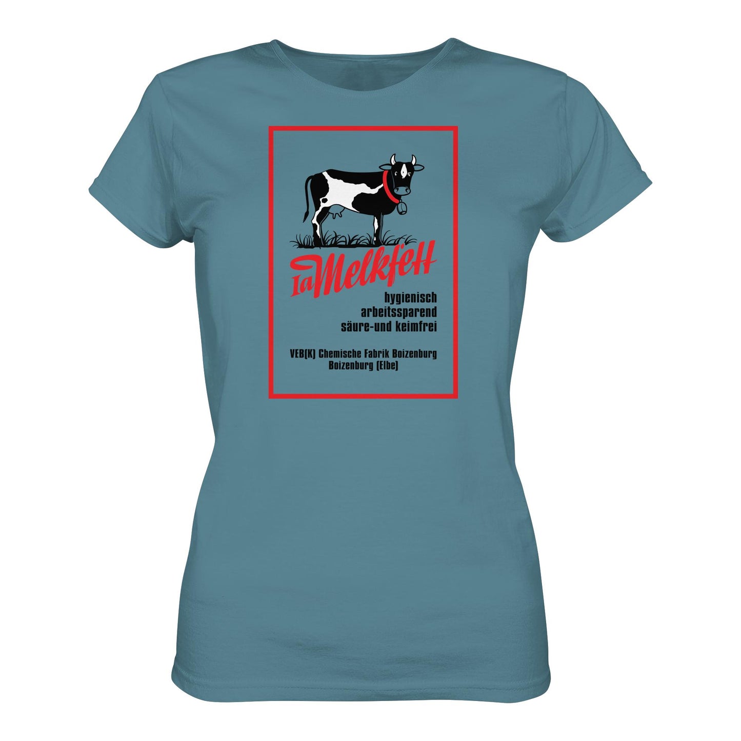 DDR Ostalgie Shirt Mädels • 1A MELKFETT - VEB BOIZENBURG