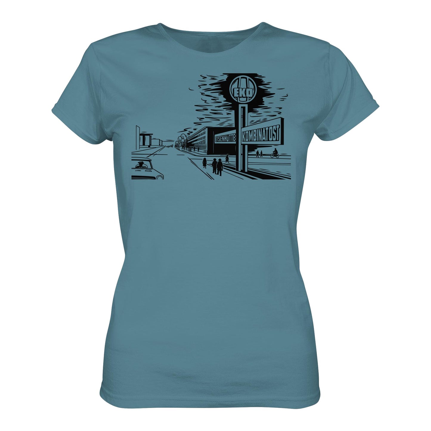 DDR Ostalgie Shirt Mädels • EISENHÜTTENKOMBINAT OST (EKO) - ORIGINAL POSTSTEMPEL