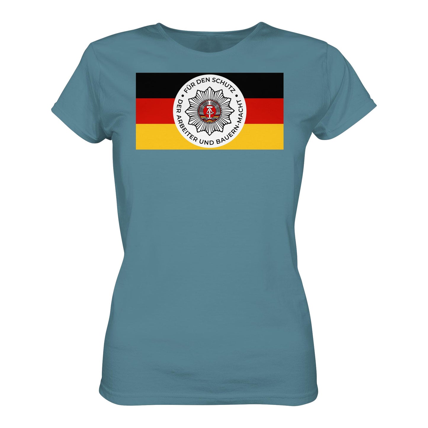 DDR Ostalgie Shirt Mädels • NVA - FÜR DEN SCHUTZ DER ARBEITER- UND BAUERNMACHT (ORIGINAL BANDEROLE)