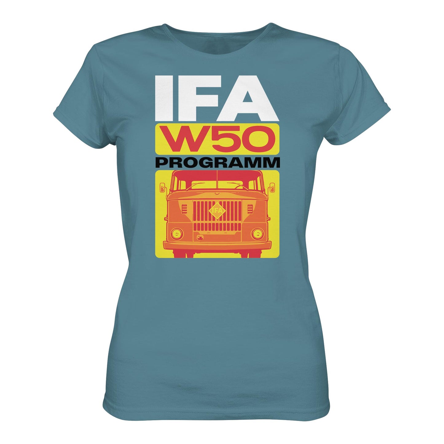 DDR Ostalgie Shirt Mädels • IFA W50 PROGRAMM (ORIGINAL COVER BROSCHÜRE)