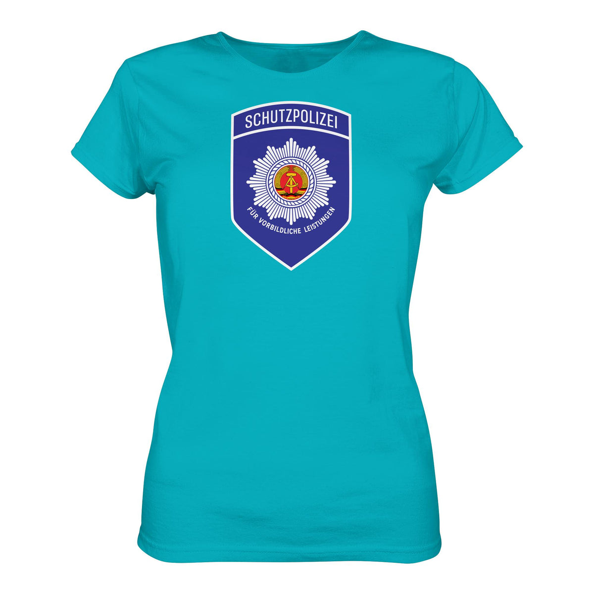 DDR Ostalgie Shirt Mädels • SCHUTZPOLIZEI - FÜR VORBILDLICHE LEISTUNGEN (ORIGINAL-AUFNÄHER)